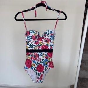 Topshop Floral One Piece Swimsuit